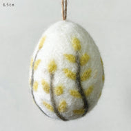 Floral Felted Egg Yellow - East of India