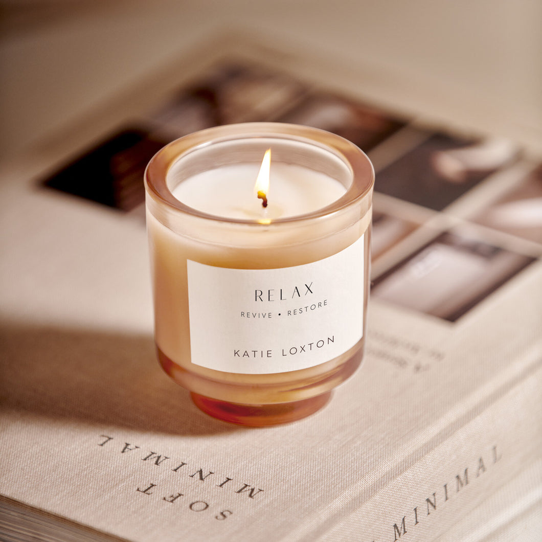 Sentiment Candle 'Relax' English Pear & White Tea - Katie Loxton