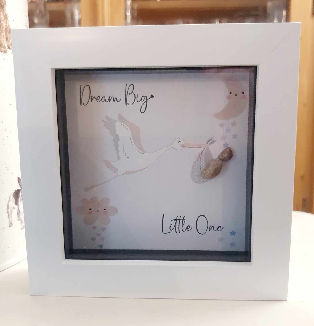 Mini Framed Pebble Art - Dream Big Little One