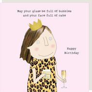 'Bubbles & Cake' Birthday Card - Rosie Made A Thing