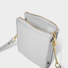 Load image into Gallery viewer, Zana Slim Crossbody Bag in Silver - Katie Loxton
