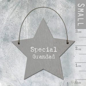 'Special Grandad' Small Wooden Star Gift Tag - East Of India