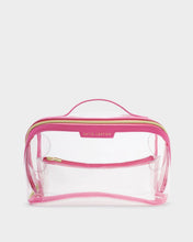 Load image into Gallery viewer, Clear Large Make-up &amp; Wash Bag - Raspberry Pink - Katie Loxton
