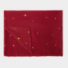 Load image into Gallery viewer, Star Sky Printed Foil Scarf in Garnet Red - Katie Loxton
