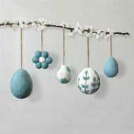 Plain felt Egg Blue - East of India