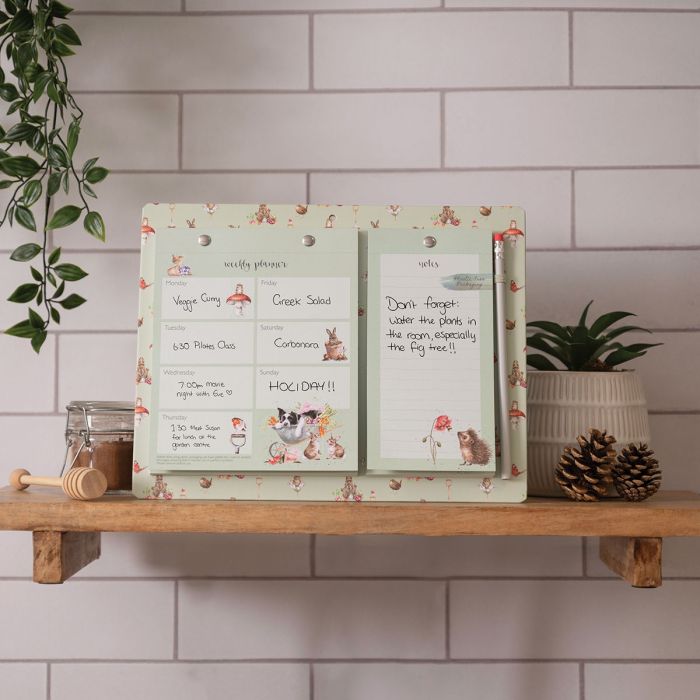 'Garden Friends' Weekly & Shopper Planner Pad - Wrendale Designs
