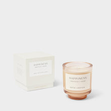 Load image into Gallery viewer, Sentiment Candle &#39;Happiness&#39; Fresh Linen &amp; White Lily - Katie Loxton
