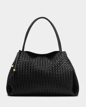 Load image into Gallery viewer, 'Nova' Hand Woven Large Shoulder Bag in Black - Katie Loxton
