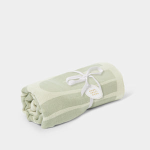 Printed Throw Blanket - Sage Green/Off White - Katie Loxton