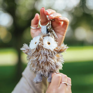 'Elvis' Owl Plush Character Keyring - Wrendale Designs