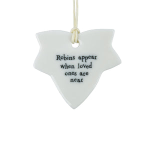 Porcelain Leaf 'When robins appear' - East Of India
