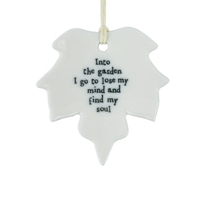 Porcelain Leaf 'Into the garden I go' - East Of India
