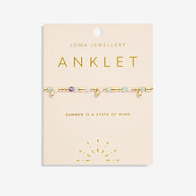 Load image into Gallery viewer, Multi Stone Anklet - Gold - Joma Jewellery
