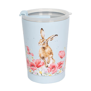 'Fields Of Flowers' Hare Thermal Travel Cup - Wrendale Designs