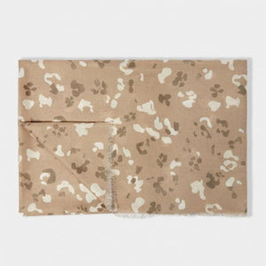 'Leopard Print' Scarf in Soft Tan & Chocolate - Katie Loxton