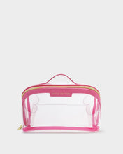 Load image into Gallery viewer, Clear Medium Make-up &amp; Wash Bag - Sugar Pink - Katie Loxton
