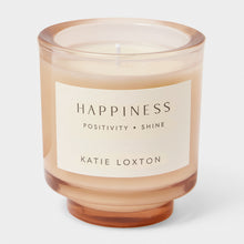 Load image into Gallery viewer, Sentiment Candle &#39;Happiness&#39; Fresh Linen &amp; White Lily - Katie Loxton
