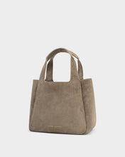 Load image into Gallery viewer, Raya Suedette Top Handle Bag in Mink - Katie Loxton
