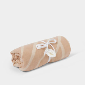 Printed Throw Blanket - Soft Tan/Off White - Katie Loxton