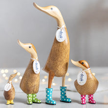 Load image into Gallery viewer, DCUK Duckling In Spotty Boots - Blue
