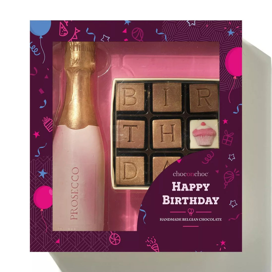 Chocolate Prosecco Birthday Gift Box - Choc On Choc