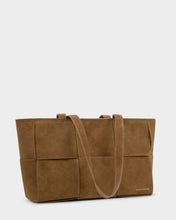 Load image into Gallery viewer, Taya Hand Woven Suedette Tote Bag in Caramel - Katie Loxton
