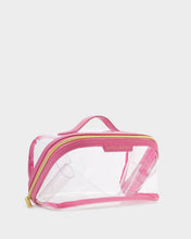 Load image into Gallery viewer, Clear Medium Make-up &amp; Wash Bag - Sugar Pink - Katie Loxton
