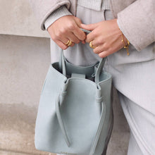 Load image into Gallery viewer, Celina Mini Suedette Bucket Bag - Blue Mist - Katie Loxton
