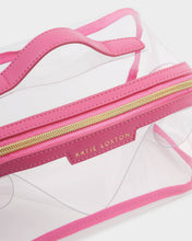 Load image into Gallery viewer, Clear Medium Make-up &amp; Wash Bag - Sugar Pink - Katie Loxton

