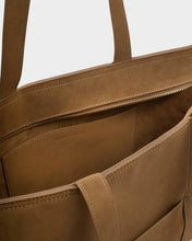 Load image into Gallery viewer, Taya Hand Woven Suedette Tote Bag in Caramel - Katie Loxton

