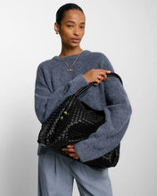Load image into Gallery viewer, 'Nova' Hand Woven Large Shoulder Bag in Black - Katie Loxton
