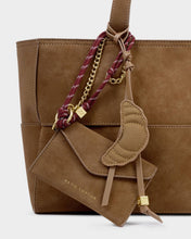Load image into Gallery viewer, Taya Hand Woven Suedette Tote Bag in Caramel - Katie Loxton
