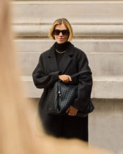 Load image into Gallery viewer, 'Nova' Hand Woven Large Shoulder Bag in Black - Katie Loxton
