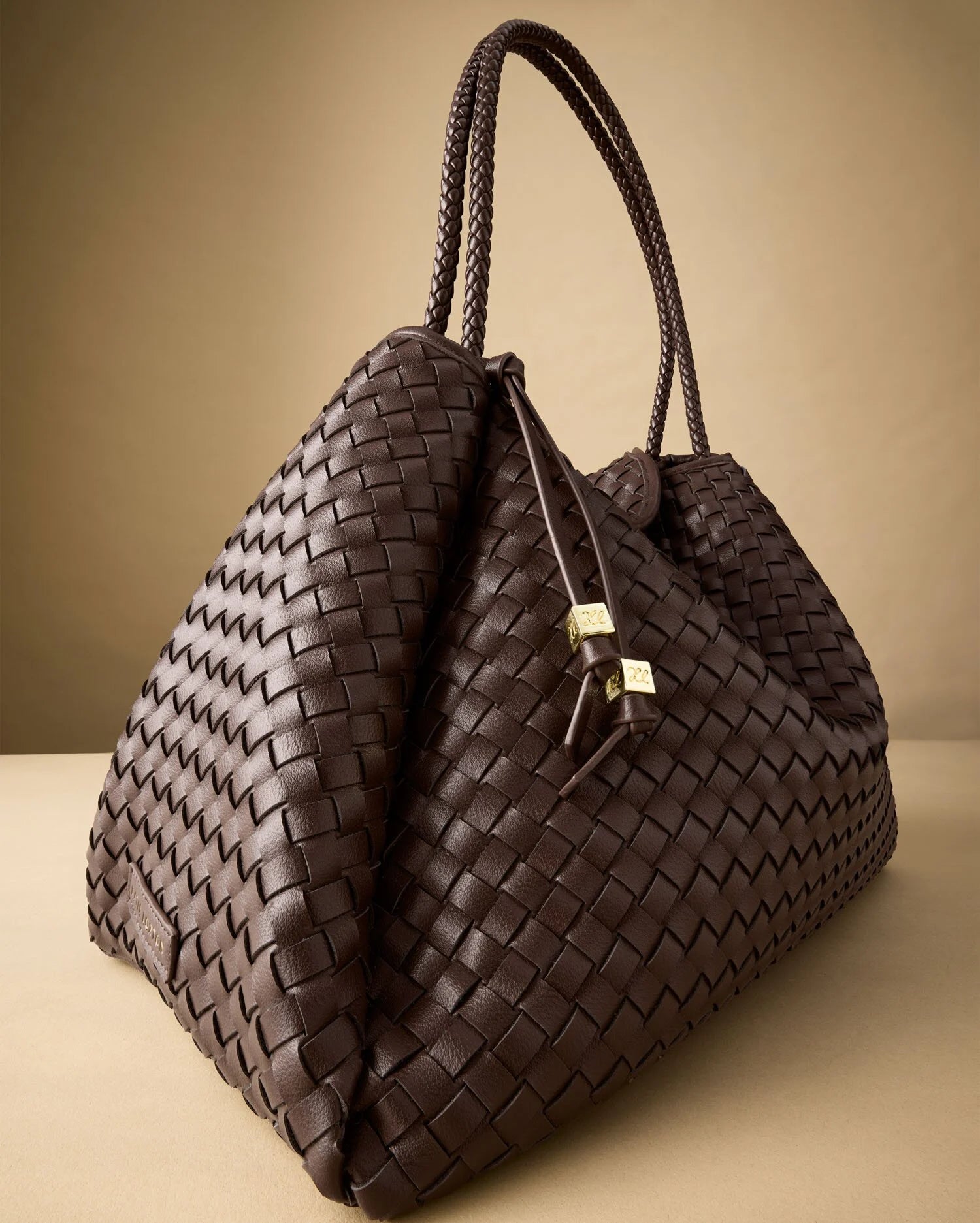 Nova' Hand Woven Large Shoulder Bag - Chocolate - Katie Loxton