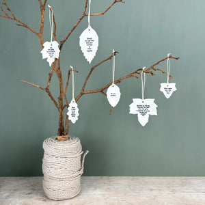Porcelain Leaf 'Friends are like trees' - East Of India