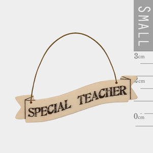 Small Ribbon Sign/Gift Tag - Special Teacher - East of India