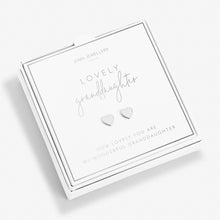 Load image into Gallery viewer, Beautifully Boxed A Little &#39;Lovely Granddaughter&#39; Earrings - Joma Jewellery
