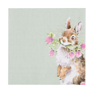 'Head Clover Heels' Rabbit Lunch Napkin