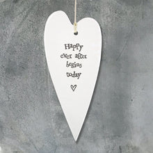 Load image into Gallery viewer, Porcelain long heart-Happy ever after - East of India
