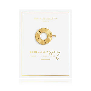 Hair Accessory Ribbon Gold Hoop Hair Clip - Joma Jewellery