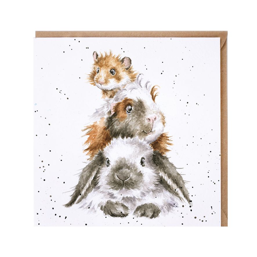 'Piggy in the Middle' Card - Wrendale designs