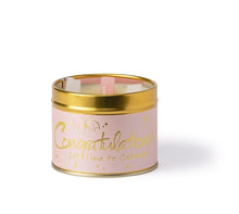 Load image into Gallery viewer, Lilyflame scented candle tin - Congratulations!
