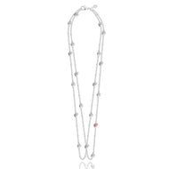 Pebble Necklace Double Chain Long/Short - Joma Jewellery