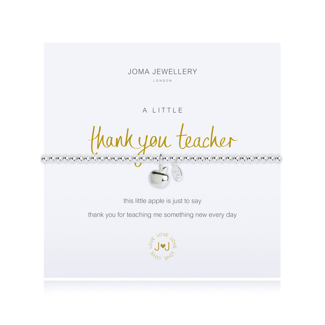 A Little 'Thank You Teacher' Apple Bracelet - Joma Jewellery