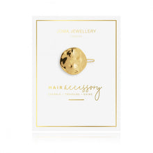 Load image into Gallery viewer, Hair Accessory hammered gold Disc Hair Clip - Joma Jewellery
