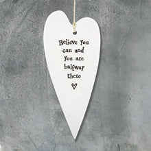 Load image into Gallery viewer, Porcelain long heart-Believe you can
