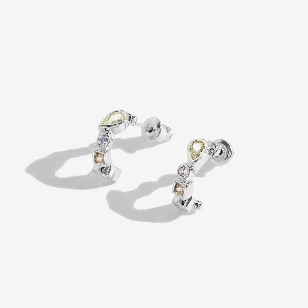 Radiant Treasures Gems Earrings (huggies) - Joma Jewellery