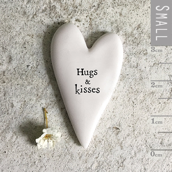 'Hugs & Kisses' Tiny Heart Token - East of India