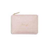 Flower Girl Mini Perfect Pouch -  Metallic Pink - Katie Loxton