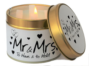 Lilyflame Scented candle tin - Mr & Mrs